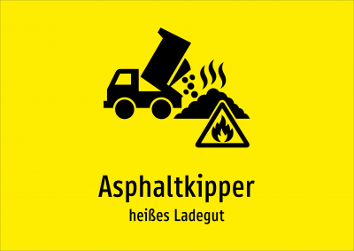 Asphaltkipper - heißes Ladegut
