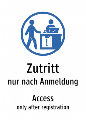 Zutritt - nur nach Anmeldung
