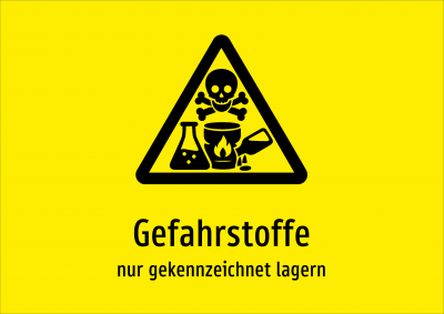 Gefahrstoffe - nur gekennzeichnet lagern
