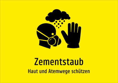 Zementstaub - Haut und Atemwege schützen