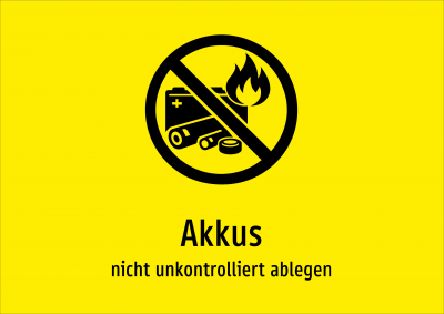 Akkus - nicht unkontrolliert ablegen