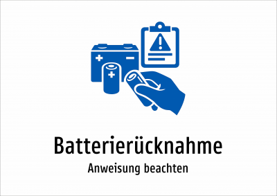 Batterierücknahme - Anweisung beachten