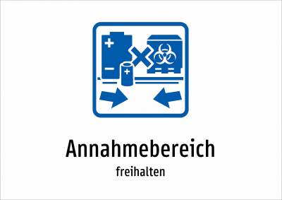 Annahmebereich - freihalten