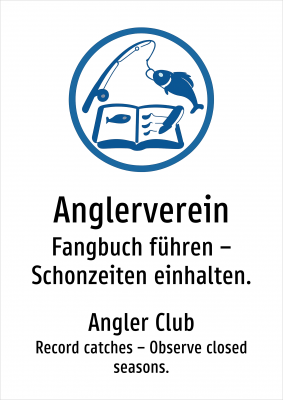 Anglerverein - Fangbuch führen – Schonzeiten einhalten.