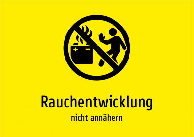 Rauchentwicklung - nicht annähern