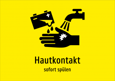 Hautkontakt - sofort spülen