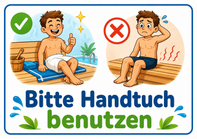Handtuch unterlegen
