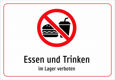 Essen und Trinken - im Lager verboten