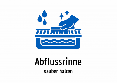 Abflussrinne - sauber halten