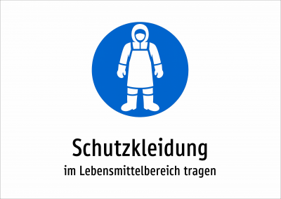 Schutzkleidung - im Lebensmittelbereich tragen