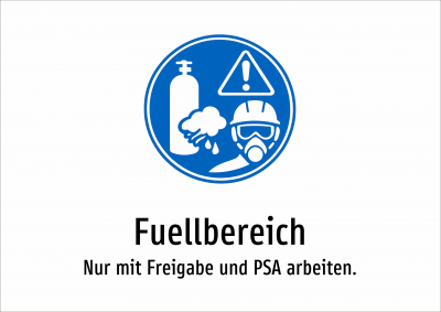 Fuellbereich - Nur mit Freigabe und PSA arbeiten.