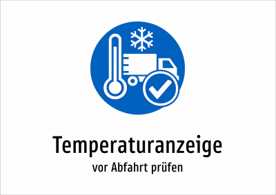 Temperaturanzeige - vor Abfahrt prüfen