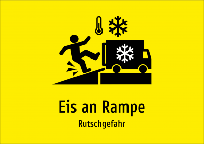 Eis an Rampe - Rutschgefahr