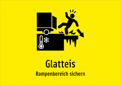 Glatteis - Rampenbereich sichern