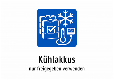 Kühlakkus - nur freigegeben verwenden