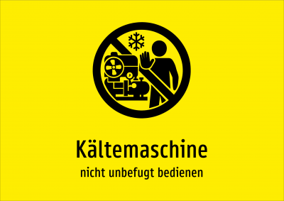 Kältemaschine - nicht unbefugt bedienen
