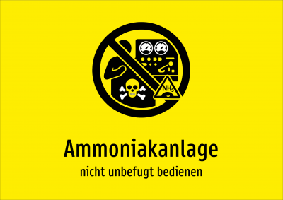 Ammoniakanlage - nicht unbefugt bedienen