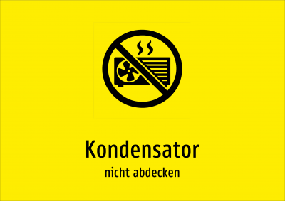 Kondensator - nicht abdecken