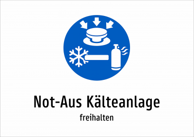 Not-Aus Kälteanlage - freihalten