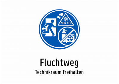 Fluchtweg - Technikraum freihalten