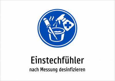 Einstechfühler - nach Messung desinfizieren