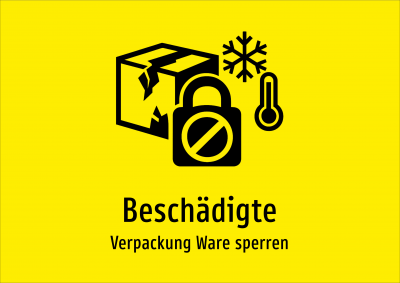 Beschädigte - Verpackung Ware sperren