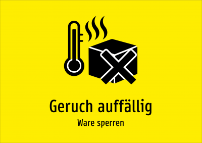Geruch auffällig - Ware sperren