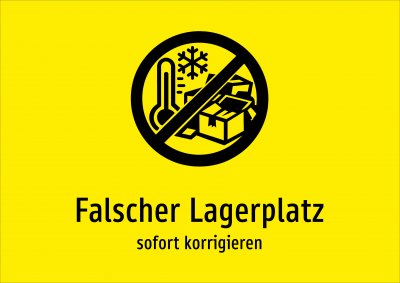 Falscher Lagerplatz - sofort korrigieren