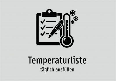 Temperaturliste - täglich ausfüllen