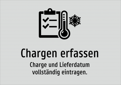 Chargen erfassen - Charge und Lieferdatum vollständig eintragen.
