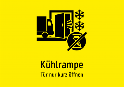 Kühlrampe - Tür nur kurz öffnen
