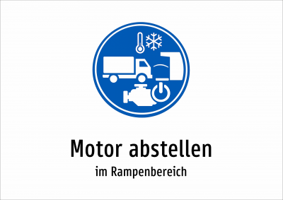 Motor abstellen - im Rampenbereich