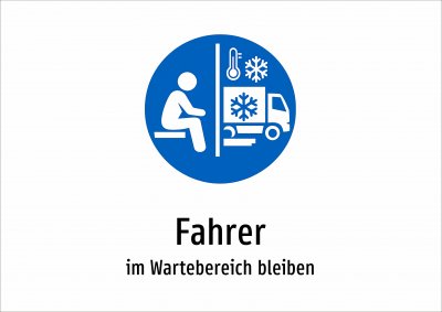Fahrer - im Wartebereich bleiben