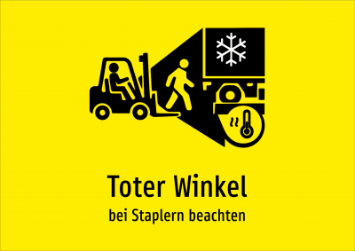 Toter Winkel - bei Staplern beachten