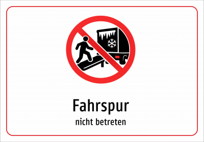 Fahrspur - nicht betreten
