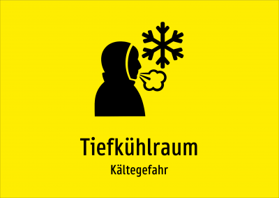 Tiefkühlraum - Kältegefahr