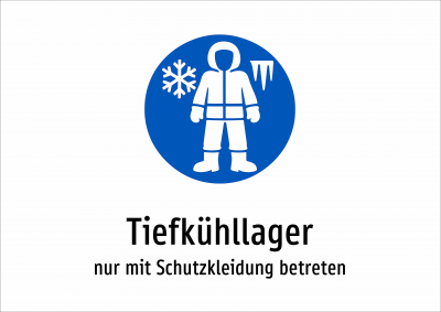 Tiefkühllager - nur mit Schutzkleidung betreten