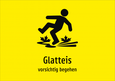Glatteis - vorsichtig begehen