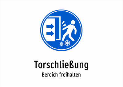 Torschließung - Bereich freihalten