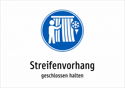 Streifenvorhang - geschlossen halten