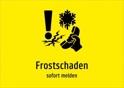 Frostschaden - sofort melden