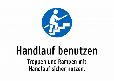 Handlauf benutzen - Treppen und Rampen mit Handlauf sicher nutzen.