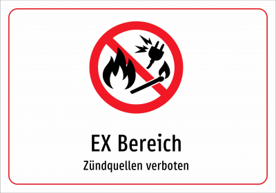 EX Bereich - Zündquellen verboten