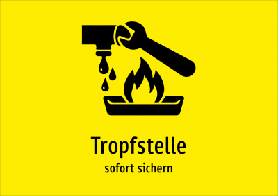 Tropfstelle - sofort sichern