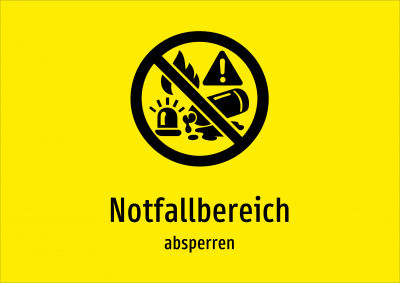 Notfallbereich - absperren