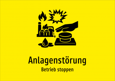 Anlagenstörung - Betrieb stoppen