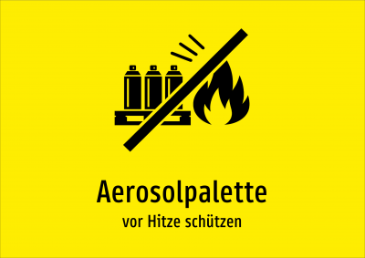 Aerosolpalette - vor Hitze schützen