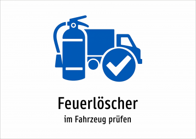 Feuerlöscher - im Fahrzeug prüfen
