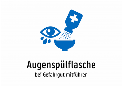 Augenspülflasche - bei Gefahrgut mitführen