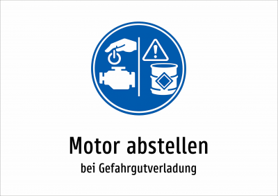 Motor abstellen - bei Gefahrgutverladung